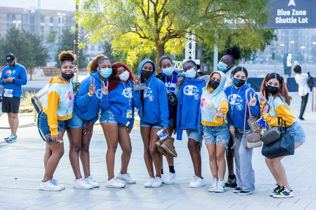 Group of young women at WalkUnited event