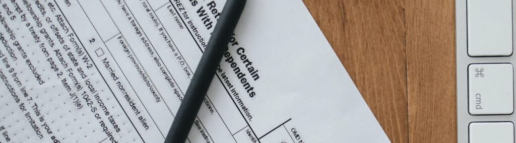 photo of tax forms