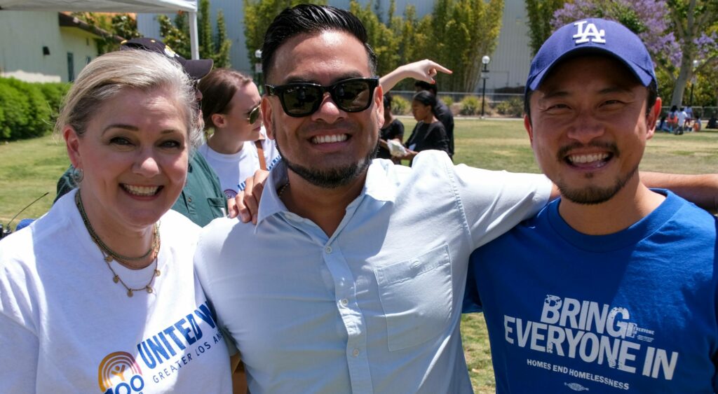 Chris Ko with festival attendees